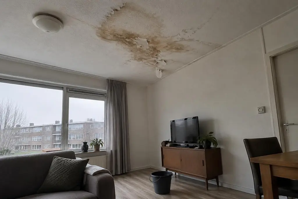 Lekdetectie Loosdrecht – vochtplek op het plafond onder een badkamer
